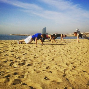 small group beach training